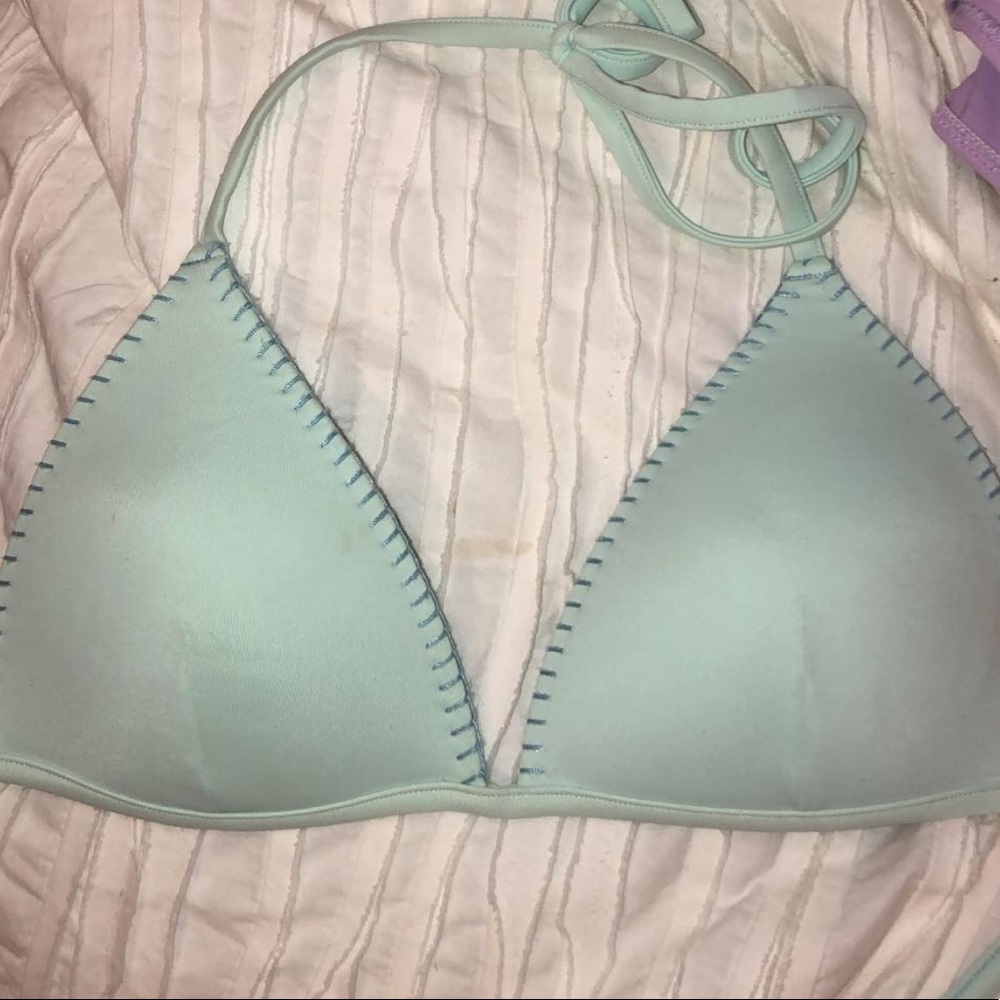 H&M blue bikini triangle top